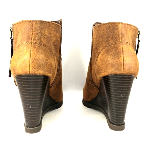 Sugar NEW! Tempe, Side Zip, Almond Toe, Wedge Bootie. Women's Size 7.5M - Picture 8 of 12
